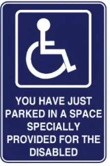 ACCESS - YOU HAVE JUST PARKED – Part No. AS 8